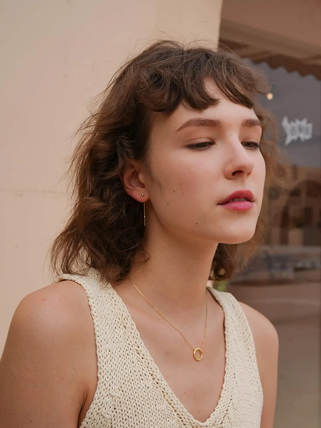 S.Leaf Threader Earrings for Women Threader Earrings Sterling Silver Chain Earrings Tassel Earrings Gold Earrings for Women
