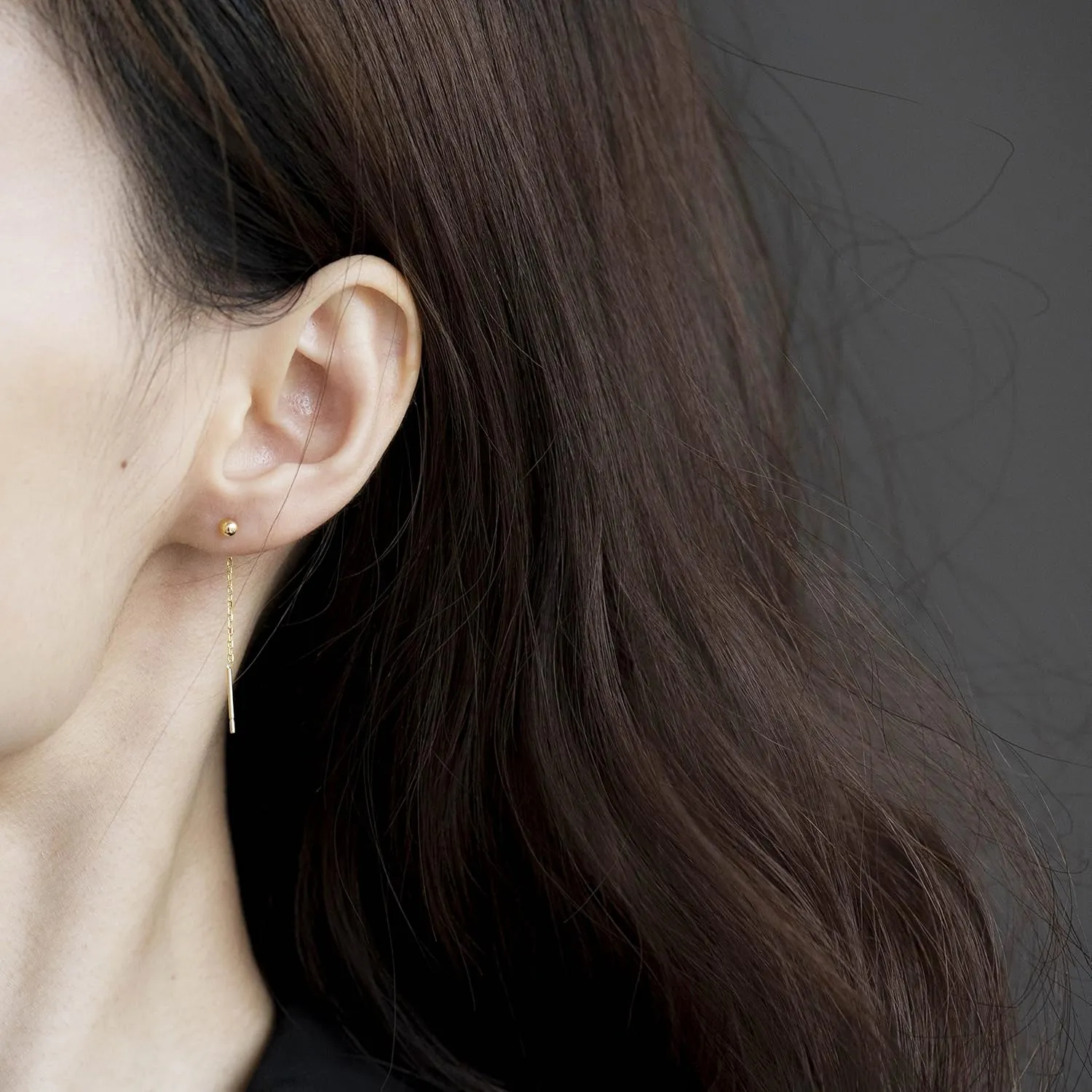 S.Leaf Threader Earrings for Women Threader Earrings Sterling Silver Chain Earrings Tassel Earrings Gold Earrings for Women