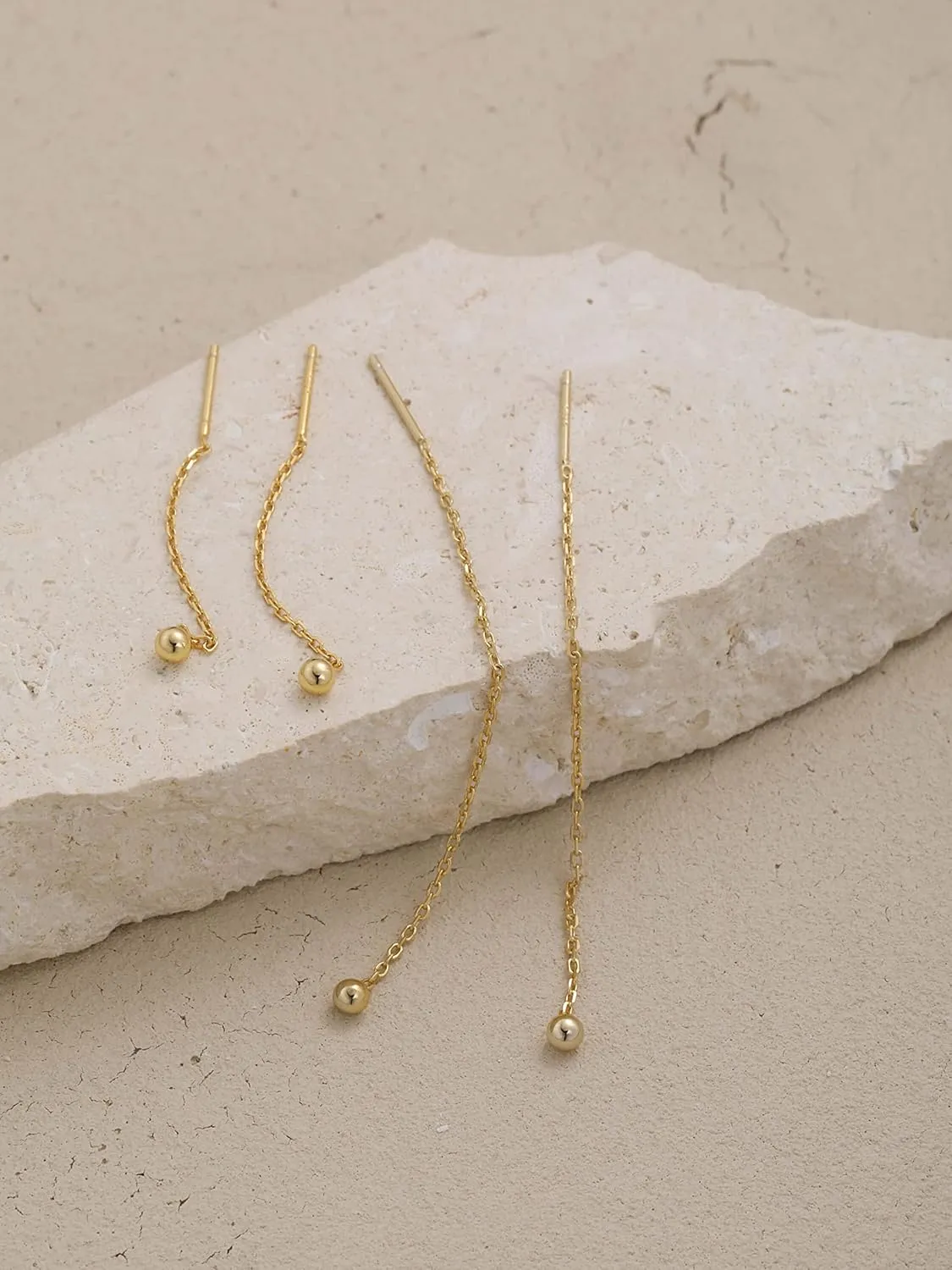 S.Leaf Threader Earrings for Women Threader Earrings Sterling Silver Chain Earrings Tassel Earrings Gold Earrings for Women