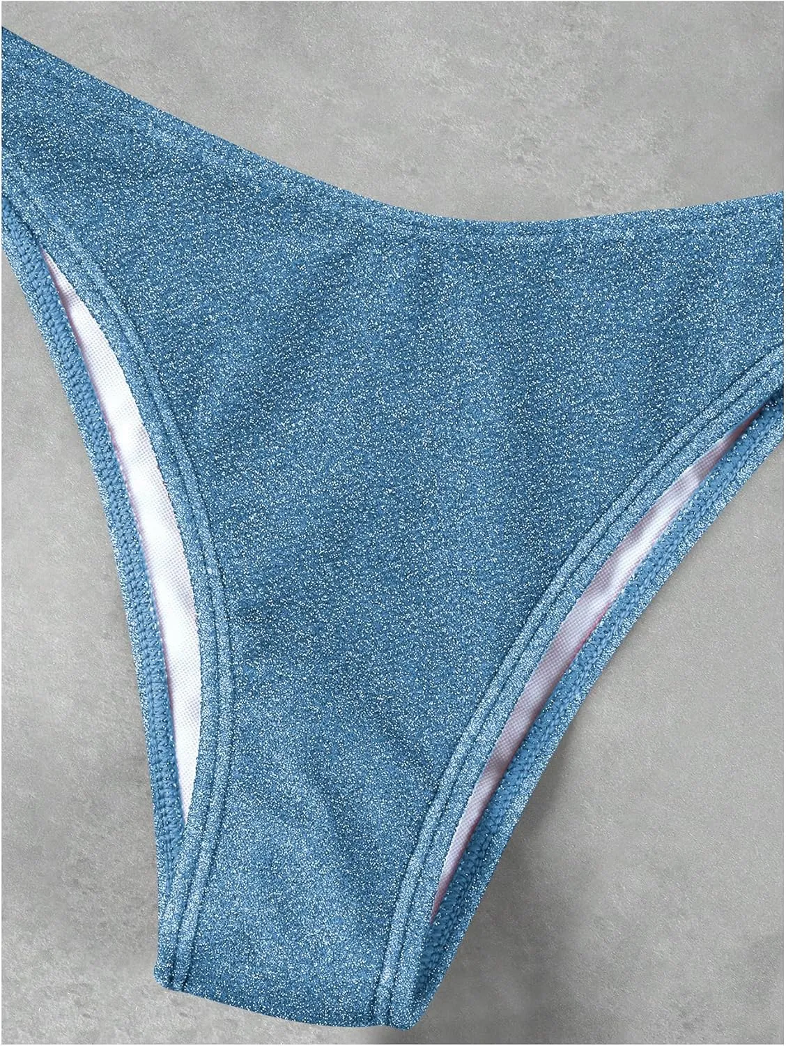 SOLY HUX Women's Sexy Halter Triangle Bikini Set Tie String Swimsuit High Cut Thong Two Piece Bathing Suit