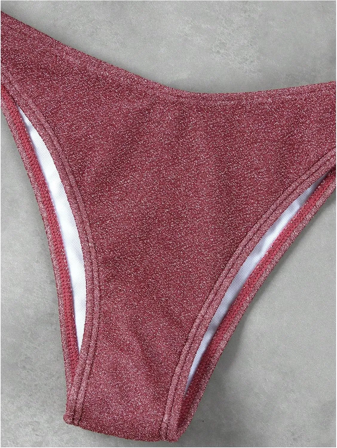 SOLY HUX Women's Sexy Halter Triangle Bikini Set Tie String Swimsuit High Cut Thong Two Piece Bathing Suit