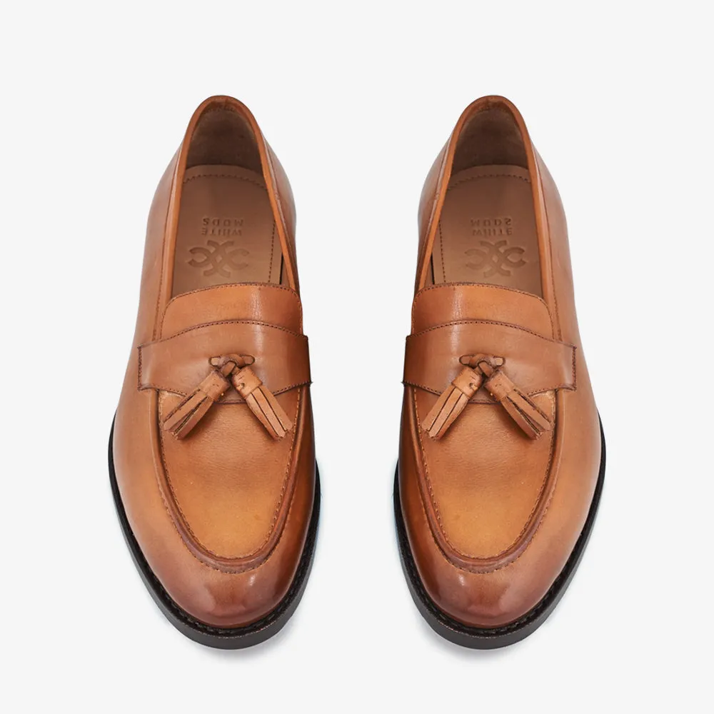 Southwark Big Tassel Tan Slip-On Shoes