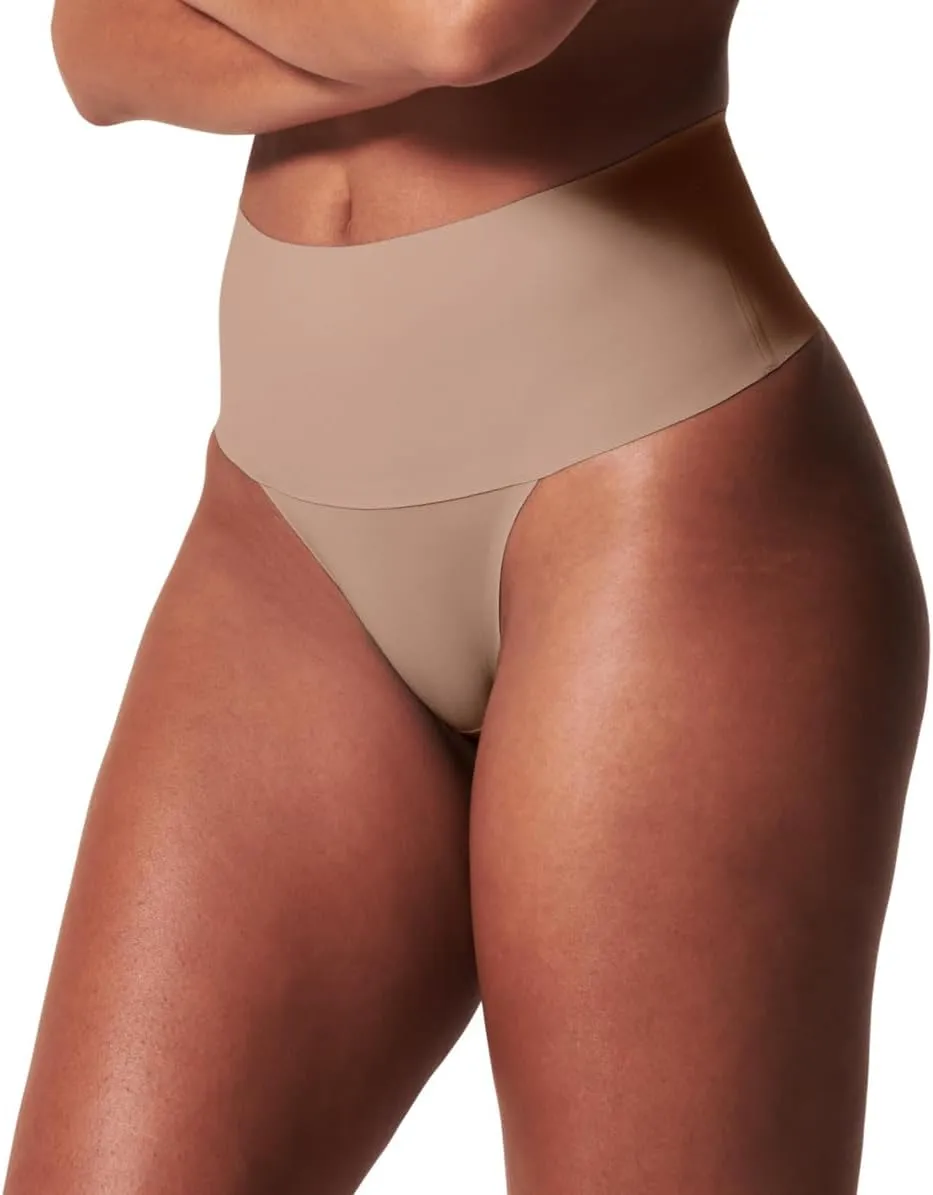 SPANX Undie-Tectable Thong - Comfortable Core Control - Invisible Shapewear Thong - Women's No Show Thong Underwear