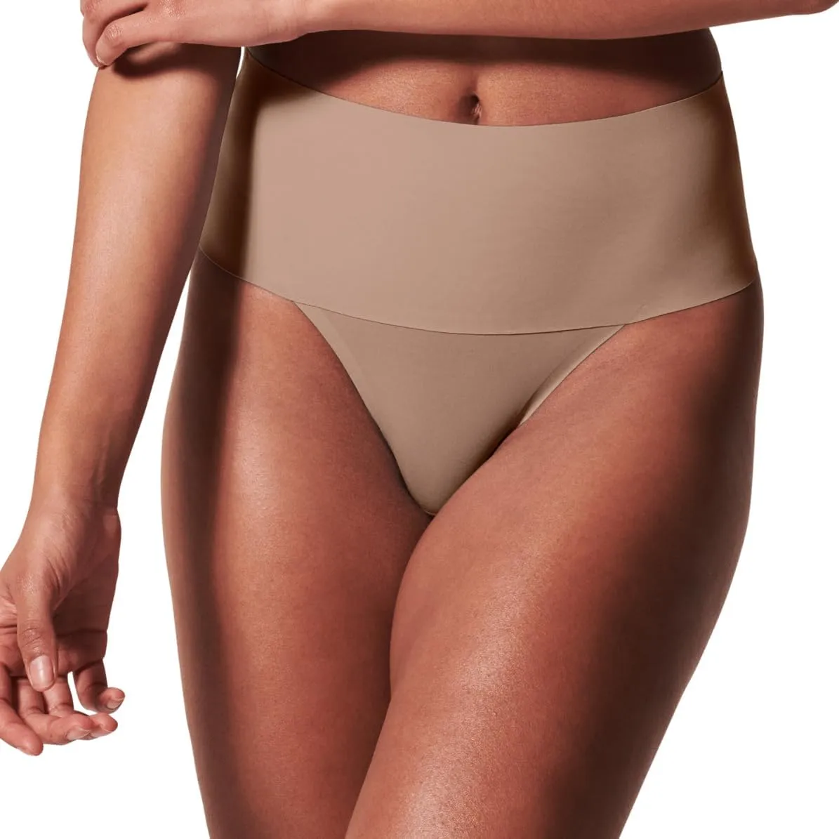 SPANX Undie-Tectable Thong - Comfortable Core Control - Invisible Shapewear Thong - Women's No Show Thong Underwear