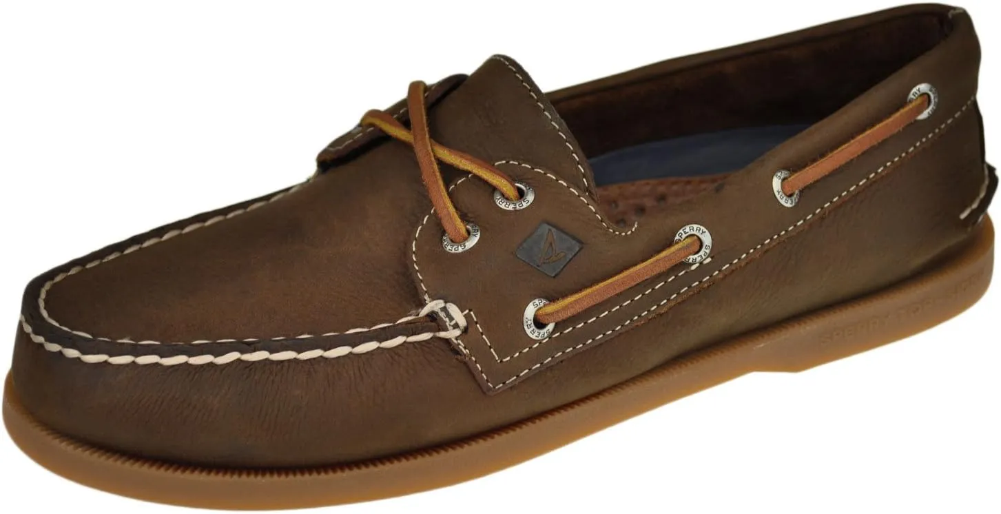 Sperry Top-Sider Authentic Original Cross Lace Boat Shoe Men 11.5 Brown