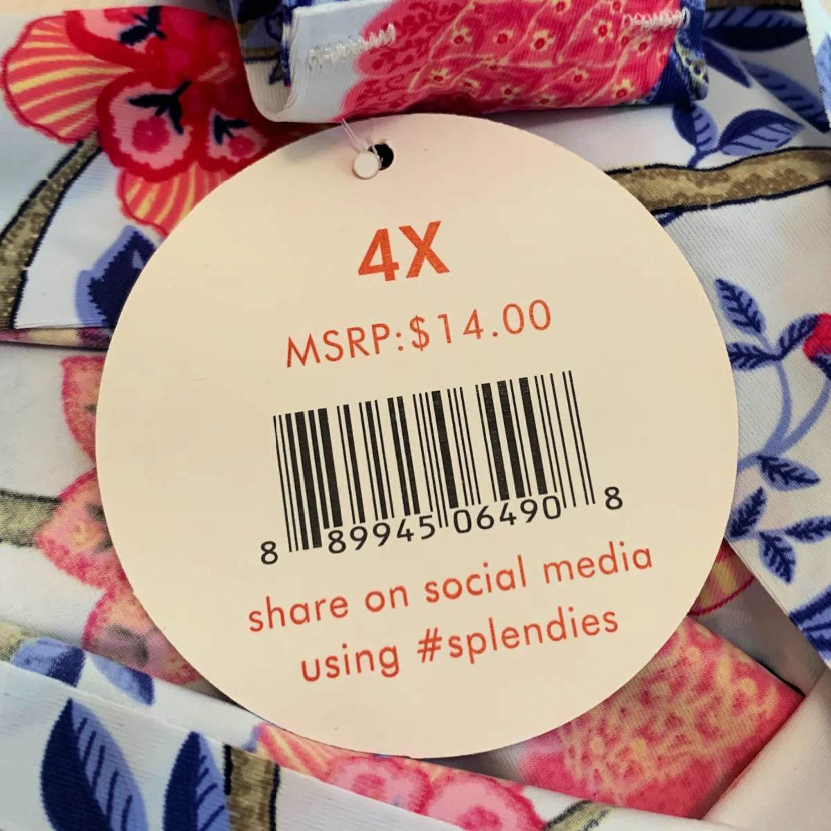 Splendies No-Show Thong Panties Size 4X Laser Cut Tagless NWT One Pair