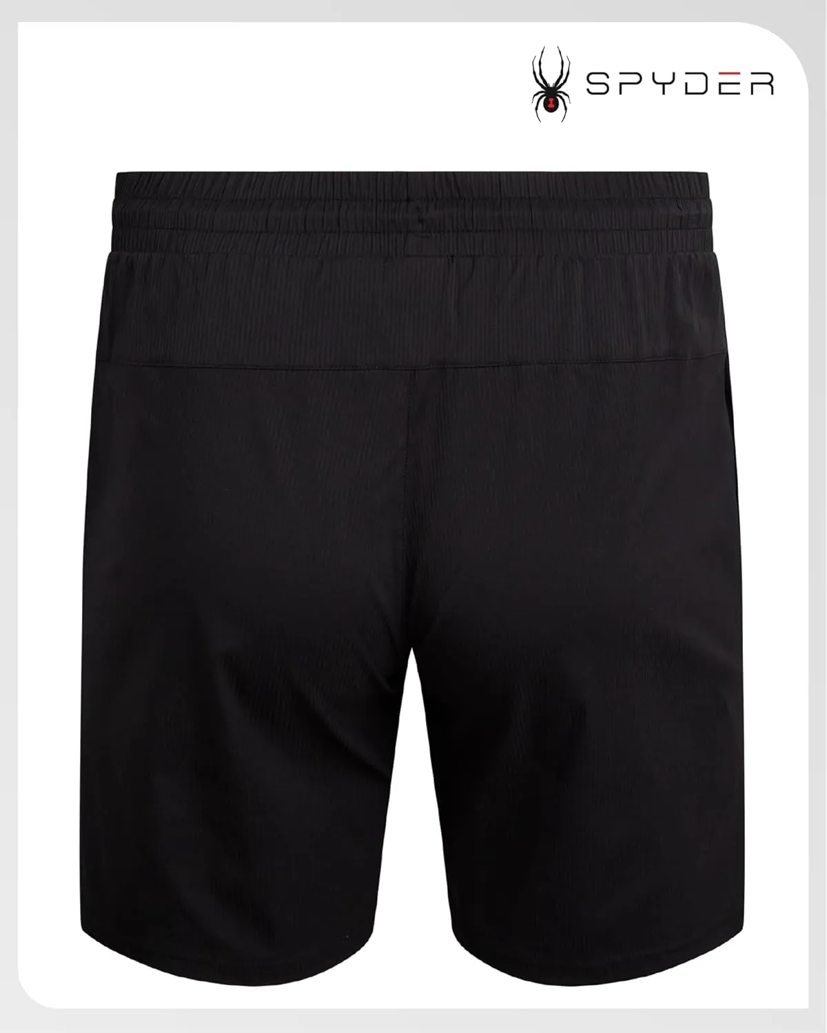 Spyder Mens Athletic Shorts - Quick Dry 8'' Inseam Workout Gym Shorts for Men with Zip Pockets and Drawstring (Sizes: S-XL)