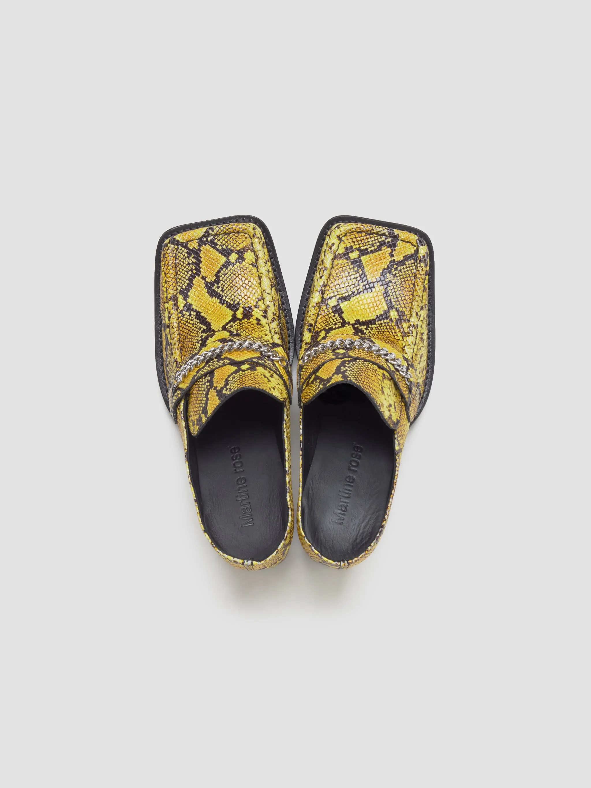 Square Toe Heel in Yellow & Black