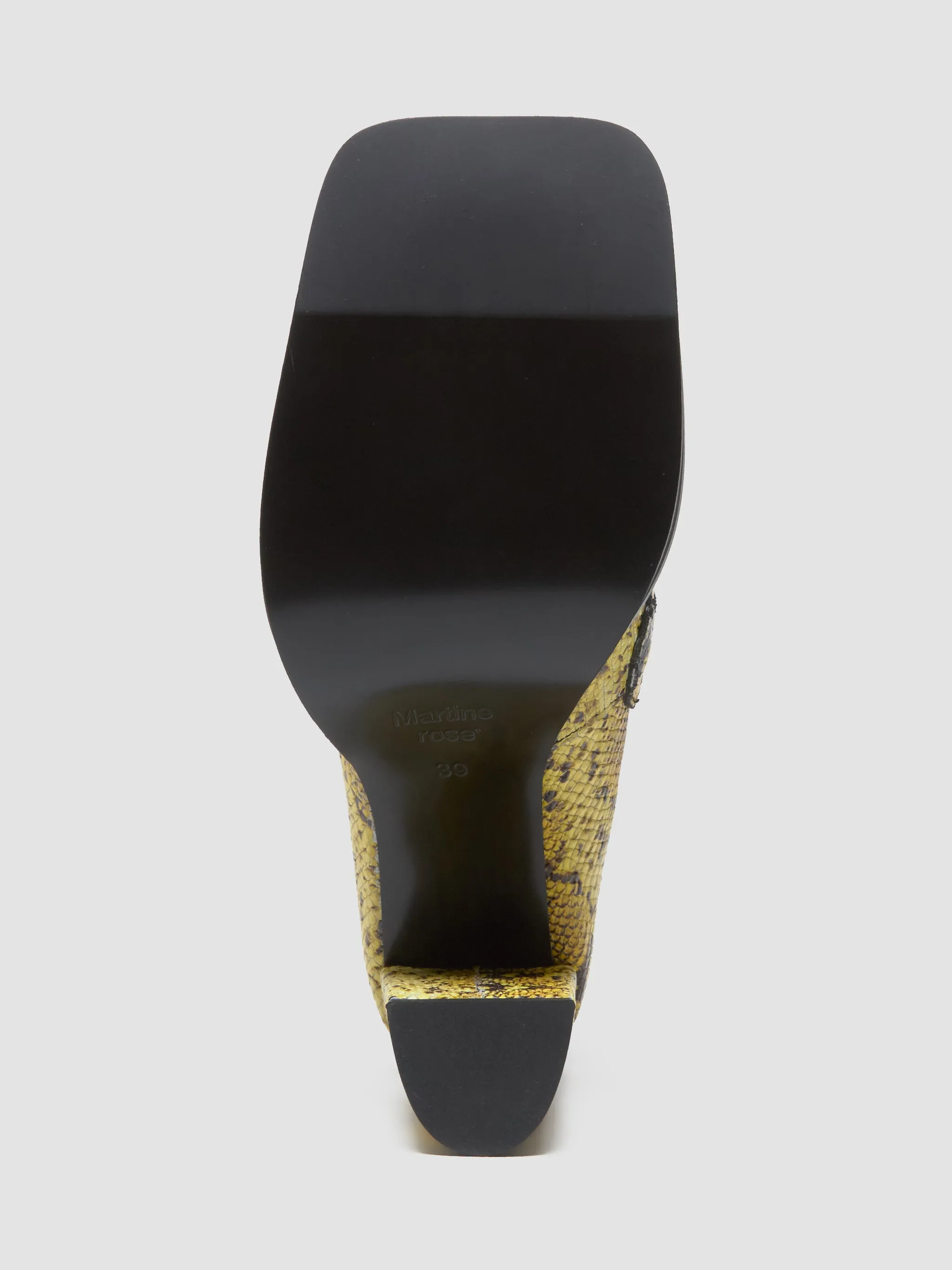 Square Toe Heel in Yellow & Black