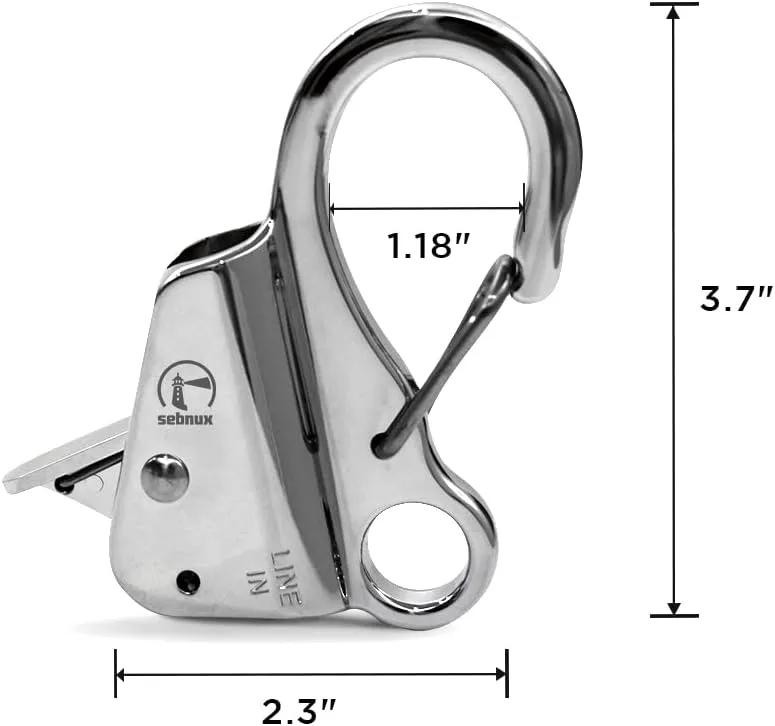 Stainless Steel Boat Fender Clip Boat Fender Quick Release Clip Boat Bumper for Docking Ideal for Boat Docking