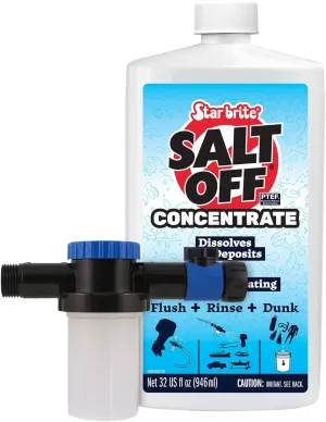 STAR BRITE Salt Off Concentrate Kit With Applicator – Salt Remover and Engine Flush for Boats, Motors, Trailers, and Vehicles – 32 Ounce with Applicator (094000)