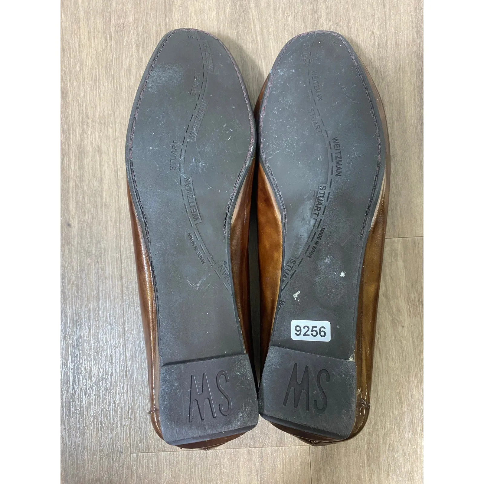 Stuart Weitzman Brown Patent Leaher Loafer Sz 6.5