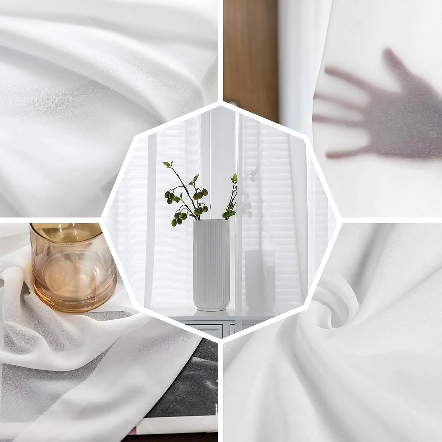Summer Sheer Curtains 72 Inches Length, Black Plaid Yellow Lemon Bow Short Rod Pocket Light Filter Sheer Panels Privacy Semi Window Treatment Drapes for Kitchen Bedroom 2pcs, Each 52" W x 72" L