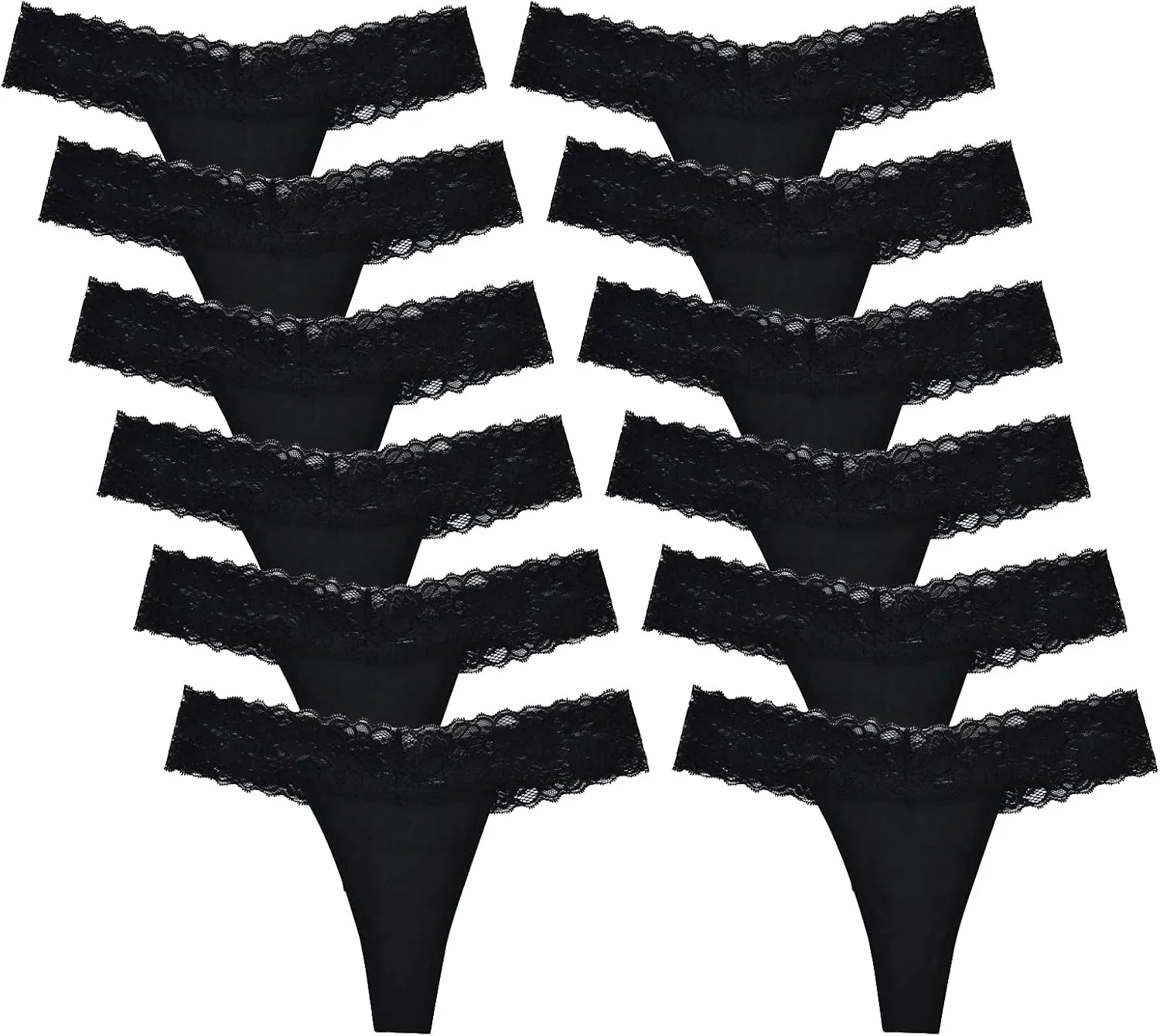 Sunm Boutique Lace Thongs for Women Thong Underwear Women Lace Panties Women Underwear Cotton Thongs for Women Pack