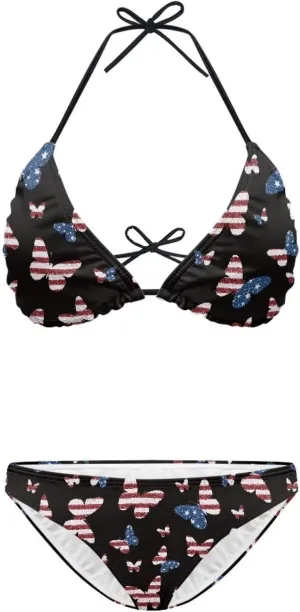 Suobstales Women's String Bikini Set Two Piece Halter Top Triangle Swimsuit Bathing Suits Swimwear for Beach Poor Vacation