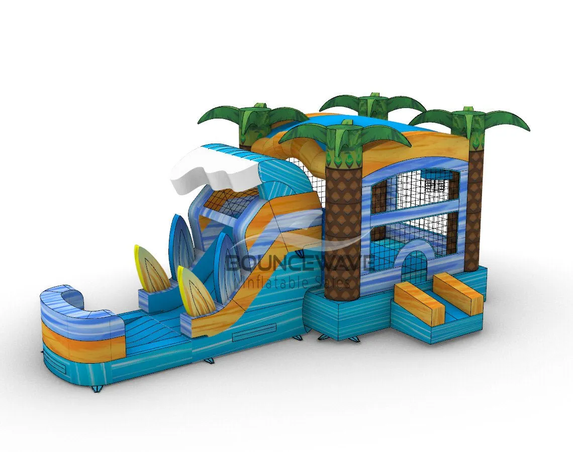 Surf's Up Econo Bounce House with Slide (Wet/Dry)