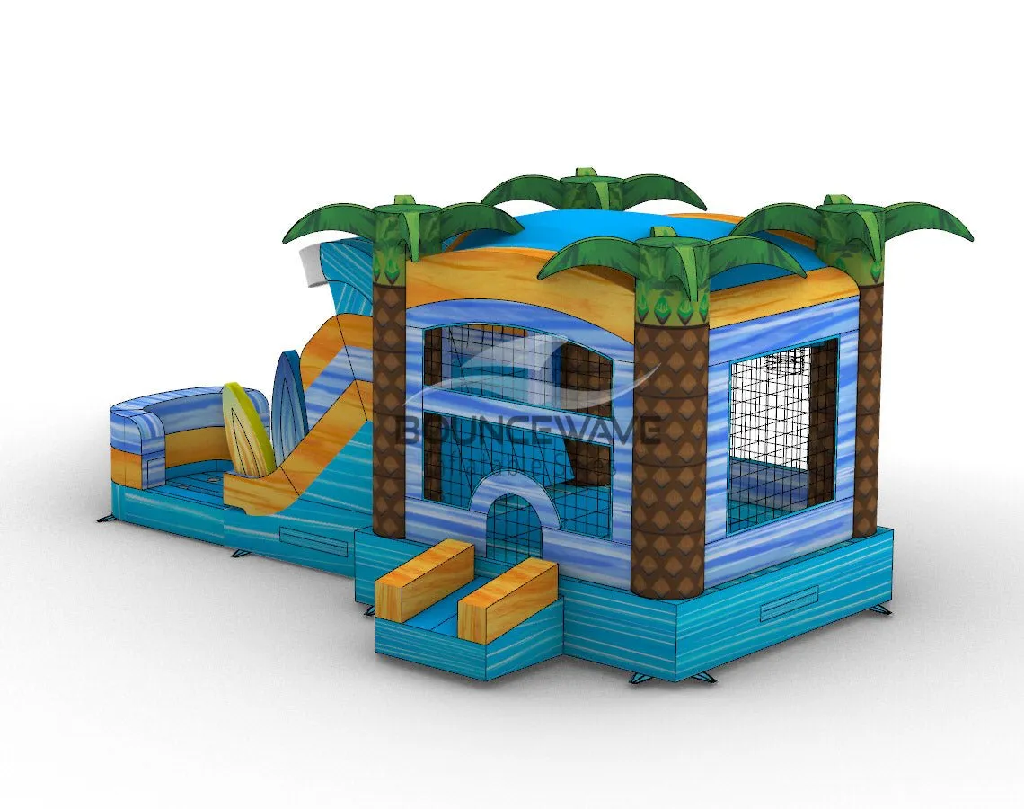 Surf's Up Econo Bounce House with Slide (Wet/Dry)