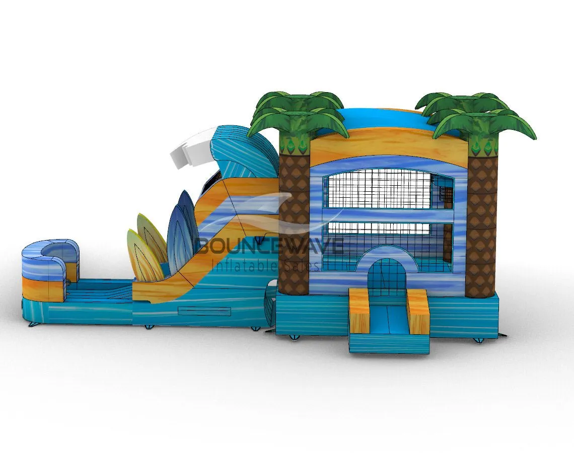 Surf's Up Econo Bounce House with Slide (Wet/Dry)