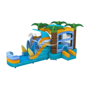 Surf's Up Econo Bounce House with Slide (Wet/Dry)