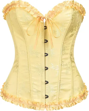 SZIVYSHI Corset Tops for Women, Bustier Shapewear Lingerie, Lace Waist Push Up Bodysuit
