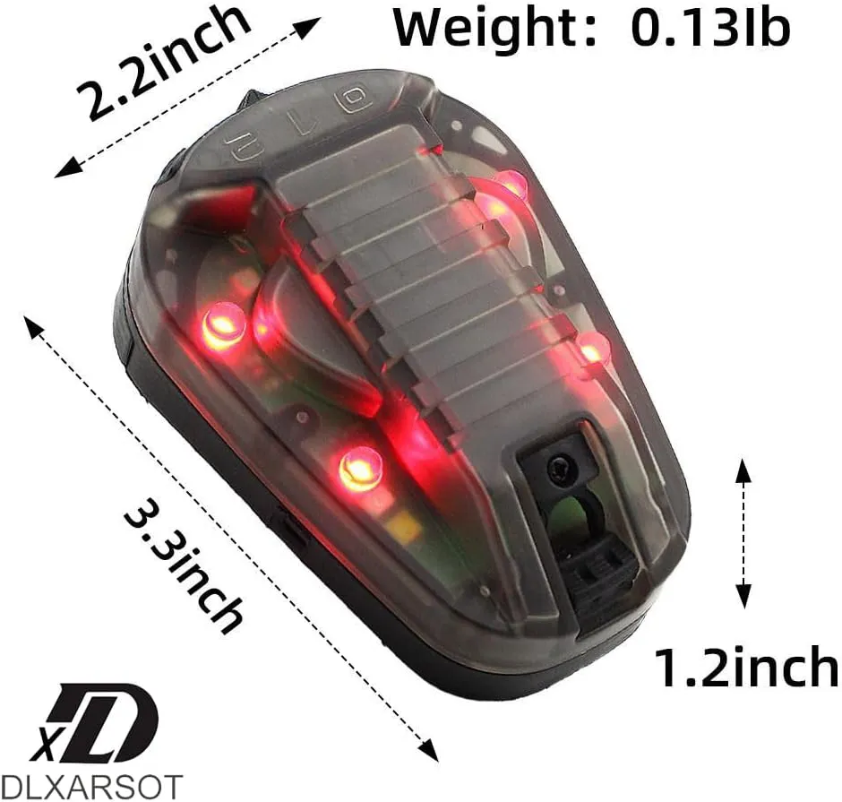 Tactical Helmet Light Signal Light Military IFF Helmet Light Flashlight Survival Signal Light for Outdoor Sports with LED   IR/Strobe