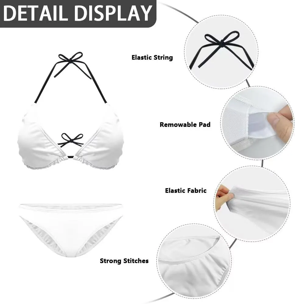 Talayituse Women Halter String Bikini Set High Cut Two Piece Swimsuit Spaghetti Strap Triangle Top Swimwear Bathing Suit