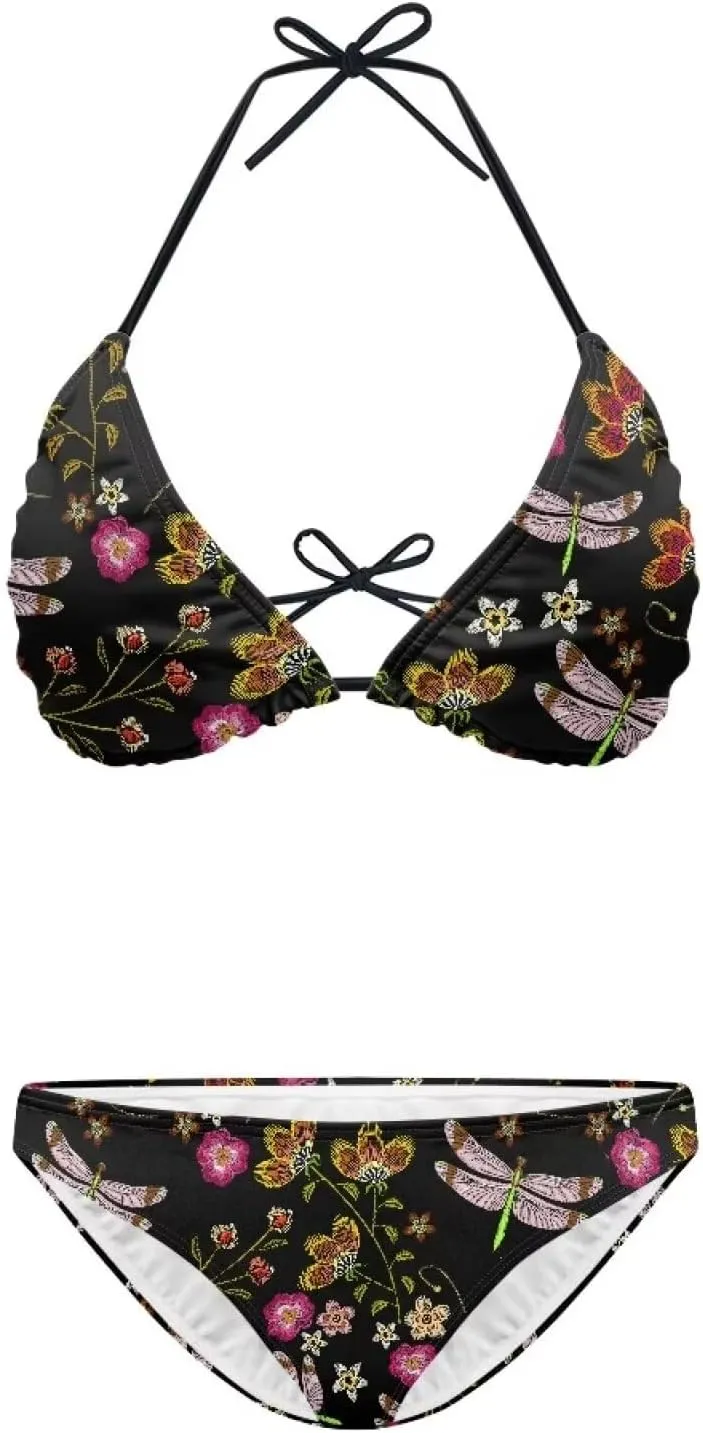 Talayituse Women Halter String Bikini Set High Cut Two Piece Swimsuit Spaghetti Strap Triangle Top Swimwear Bathing Suit