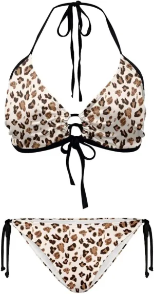 Talayituse Womens Bikinis Set Swimsuit Two Piece Swimwear Halter Triangle Bathing Suit Tie String Thong Beachwear Plus Size