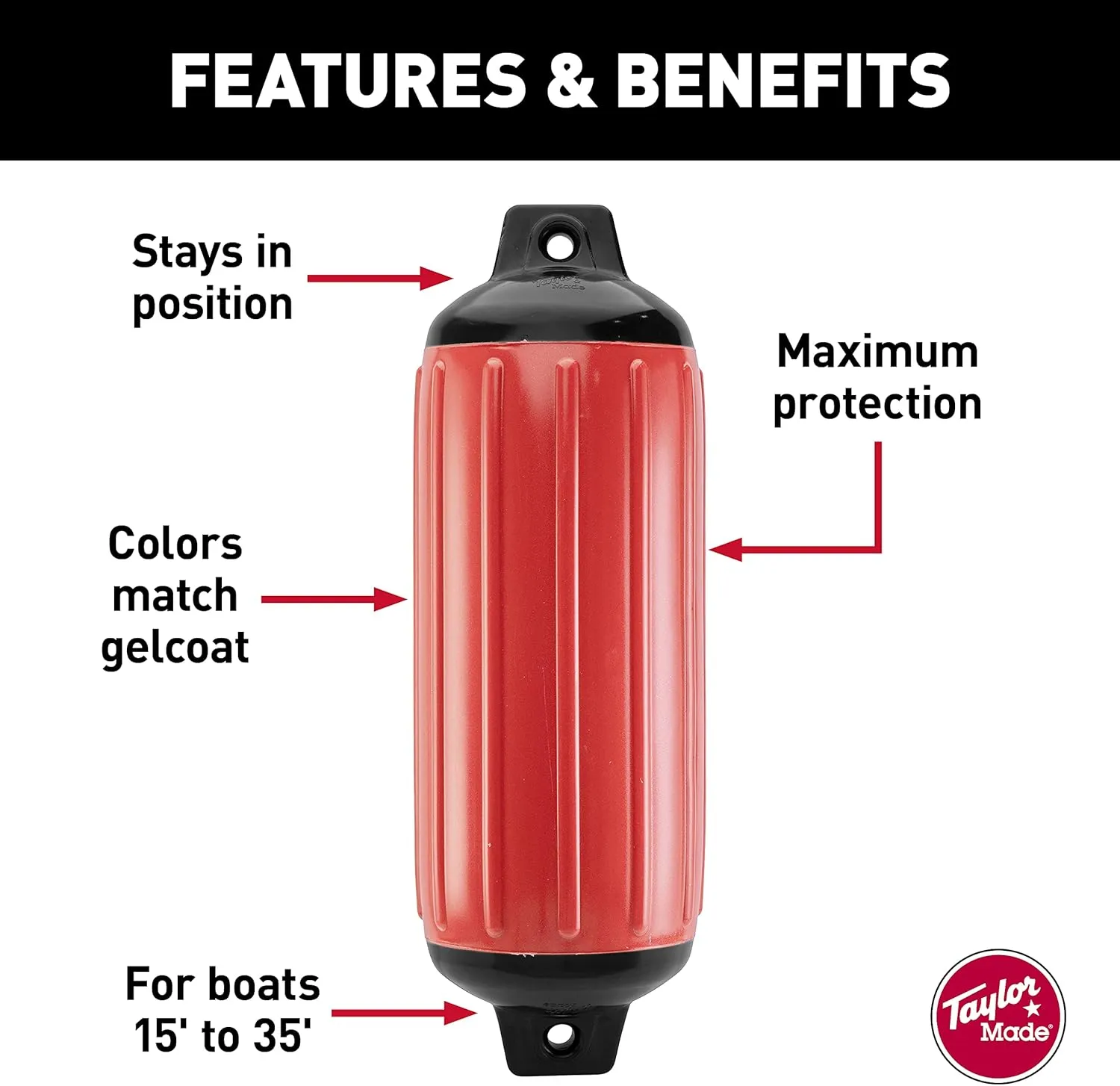 Taylor Made Products Super Gard Inflatable Vinyl Boat Fender