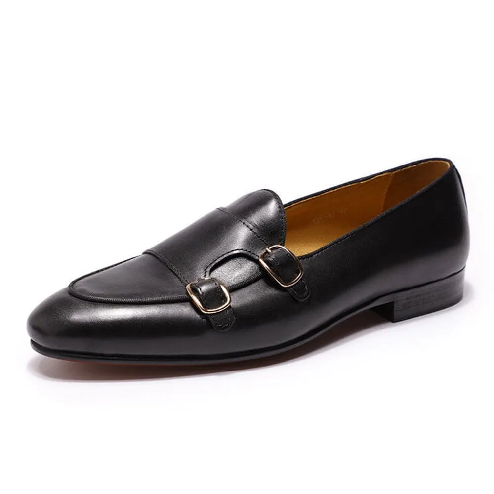 Thomas Black Monk Strap Loafer