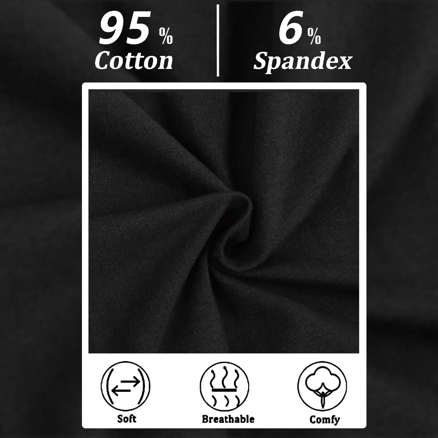 Thongs for Women High Waisted Tunmmy Control Underwear Soft Stretchy No Show High Rise Thong Panties 5 Pack