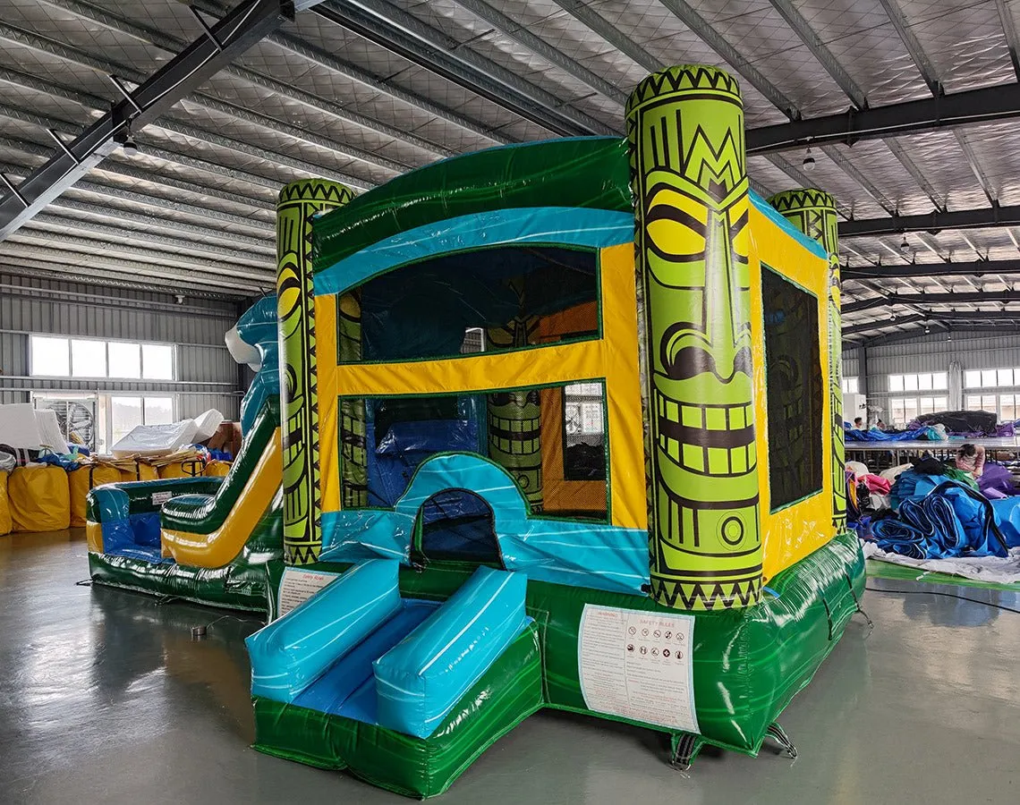 Tiki Wave Econo Bounce House with Slide (Wet/Dry)