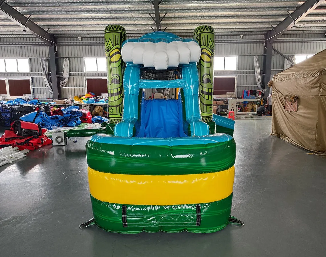 Tiki Wave Econo Bounce House with Slide (Wet/Dry)