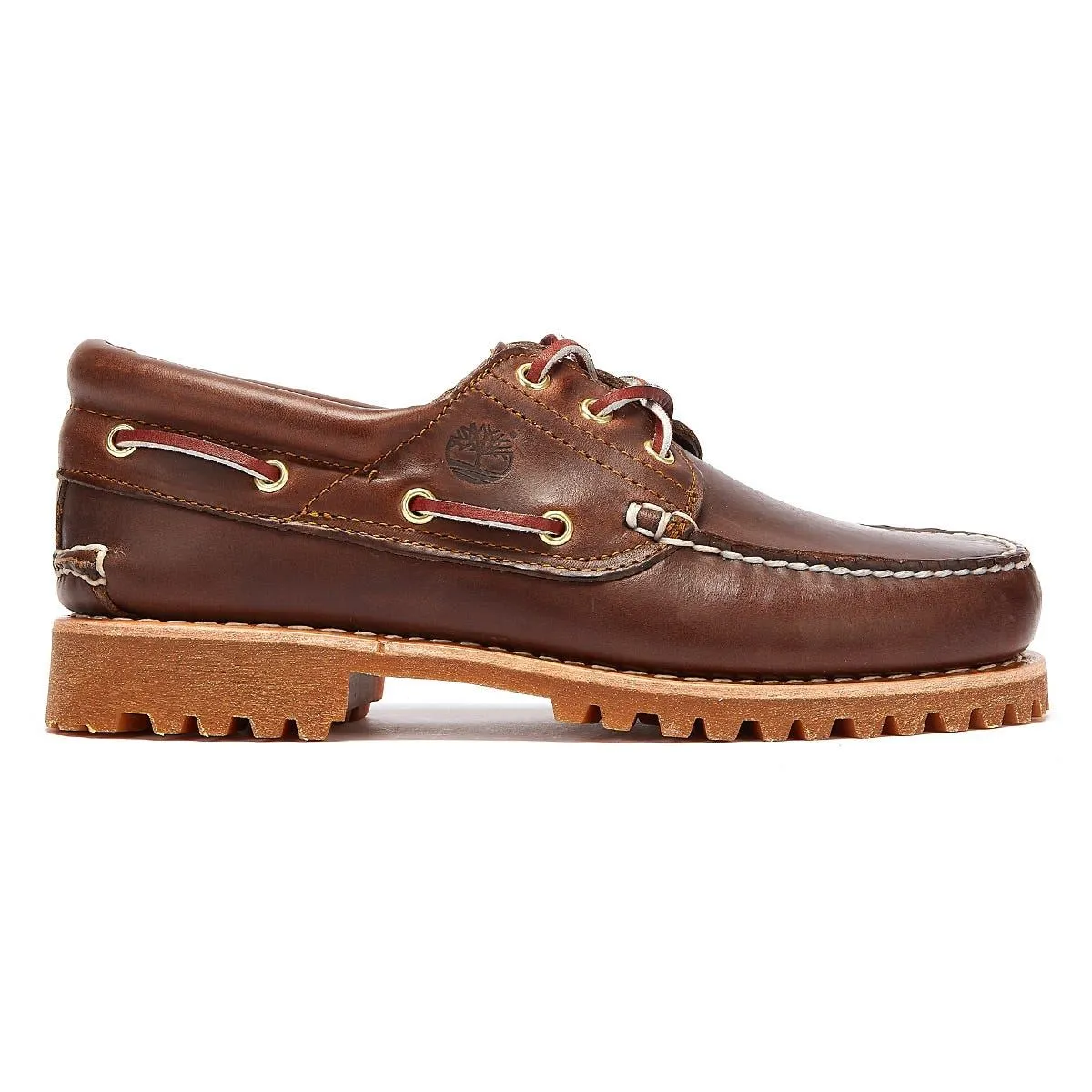 Timberland - TB030003214 MENS AUTHENTIC 3 EYE LUG BOAT SHOE M BR0WN