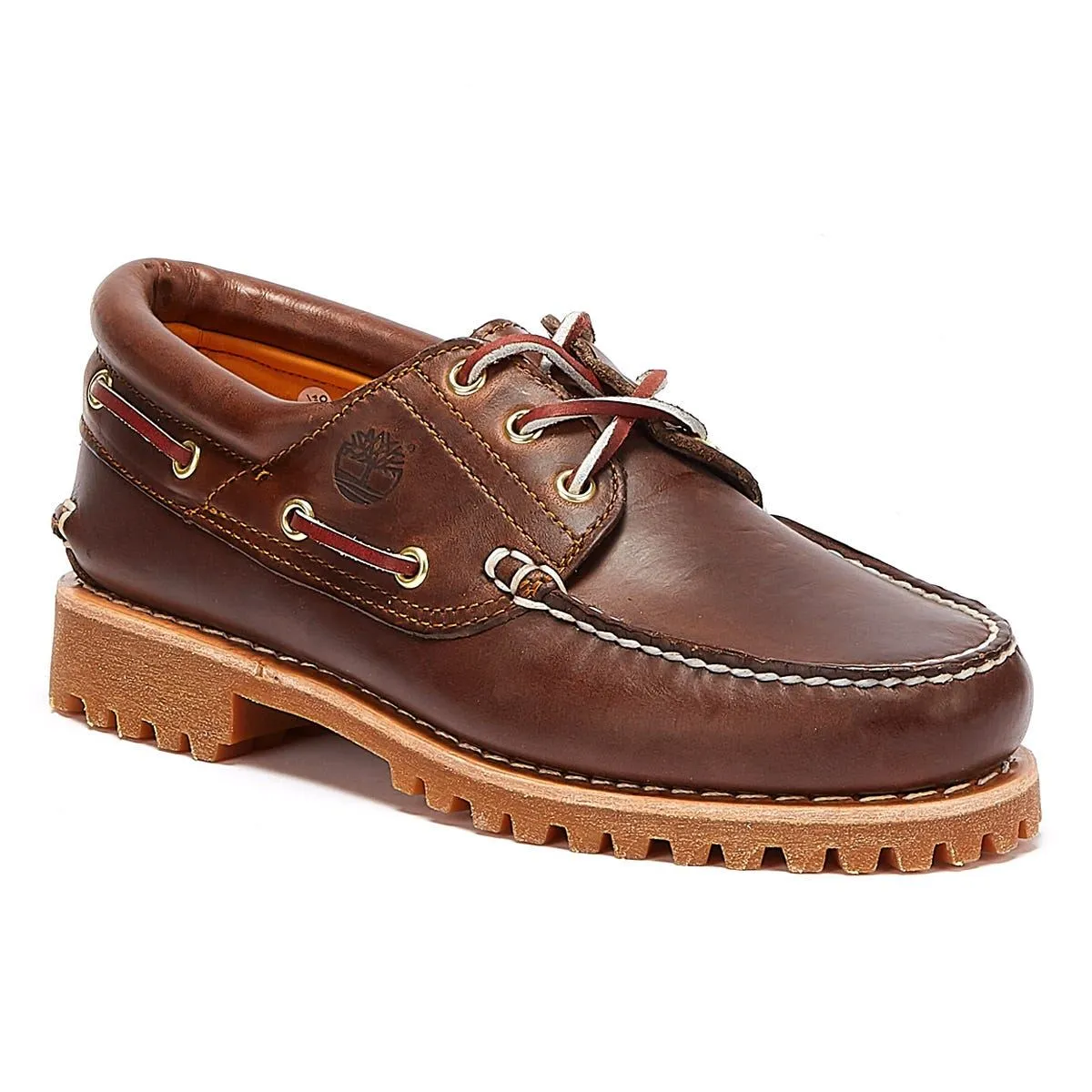 Timberland - TB030003214 MENS AUTHENTIC 3 EYE LUG BOAT SHOE M BR0WN