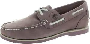 Timberland Womens Lace-Up Nubuck Boat Shoes
