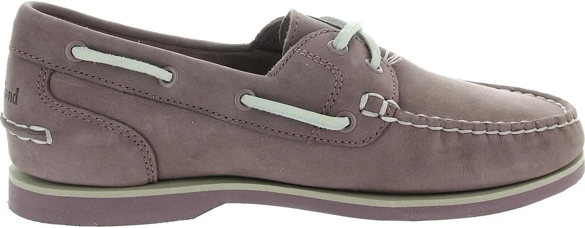 Timberland Womens Lace-Up Nubuck Boat Shoes
