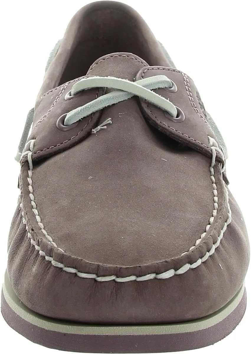 Timberland Womens Lace-Up Nubuck Boat Shoes