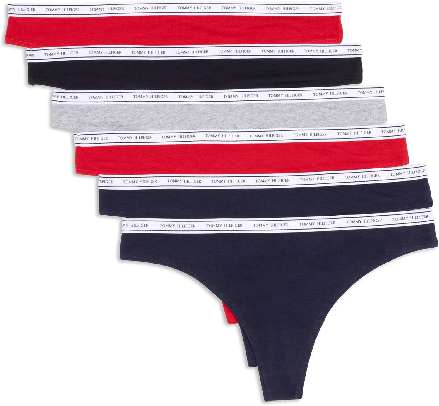Tommy Hilfiger Women's Cotton Thong Underwear - 6 Pack