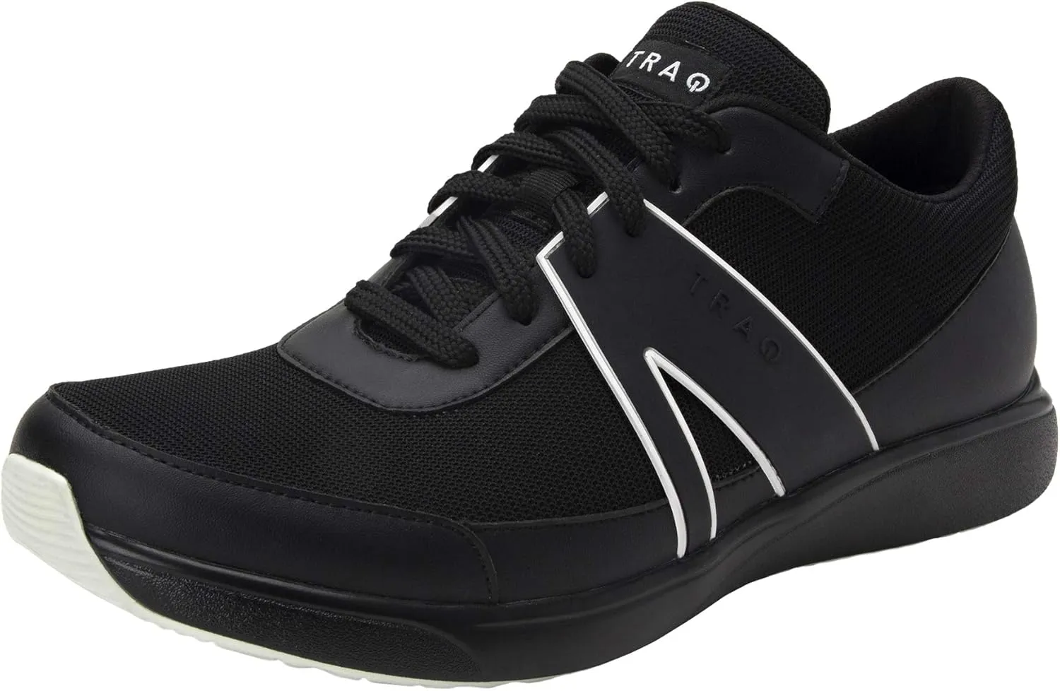 TraQ by Alegria Men's "Qarma" Lace-Up Smart Shoe-Smooth Black-47 EU (13 US)