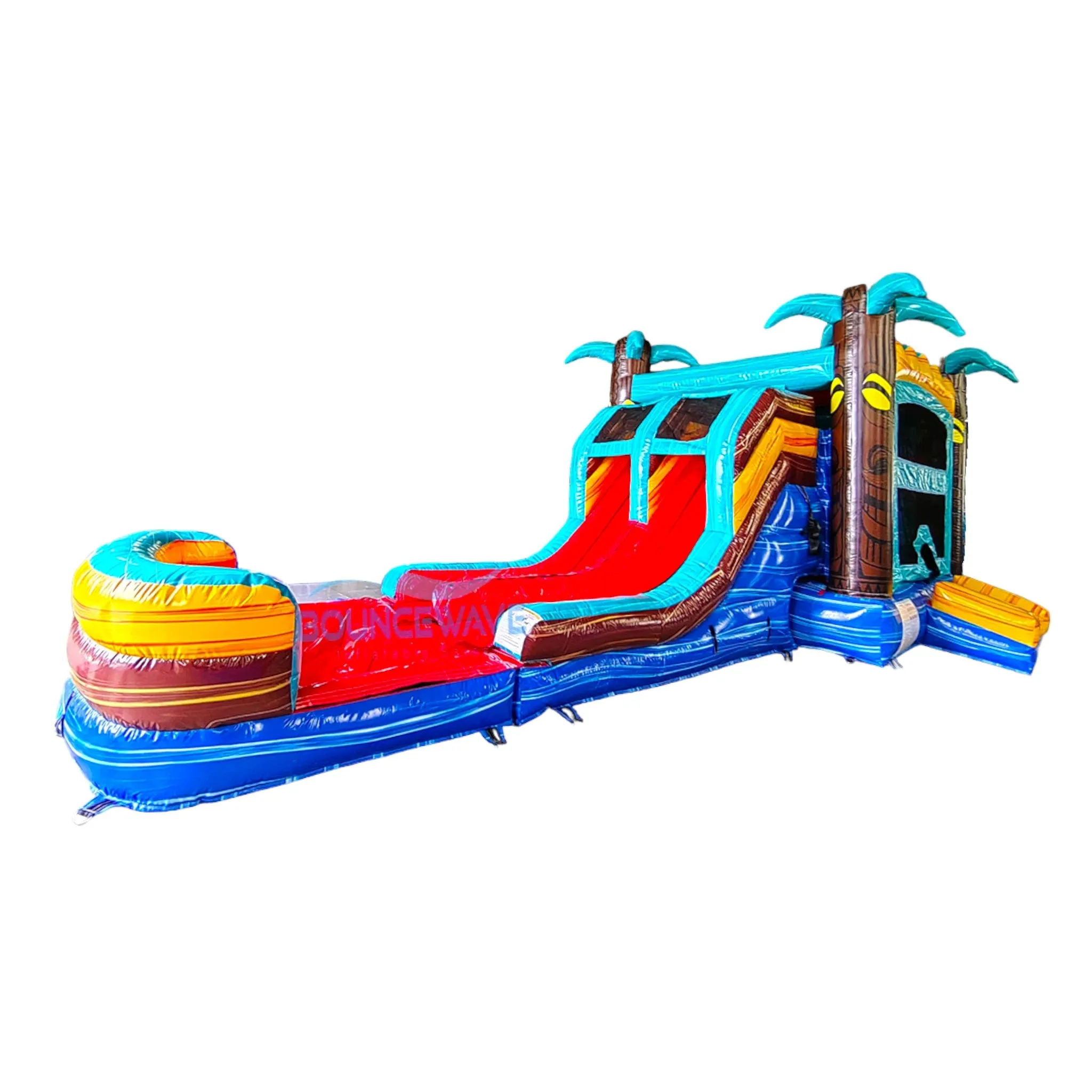 Tropic Shock Dual Lane Bounce House with Slide (Wet/Dry)