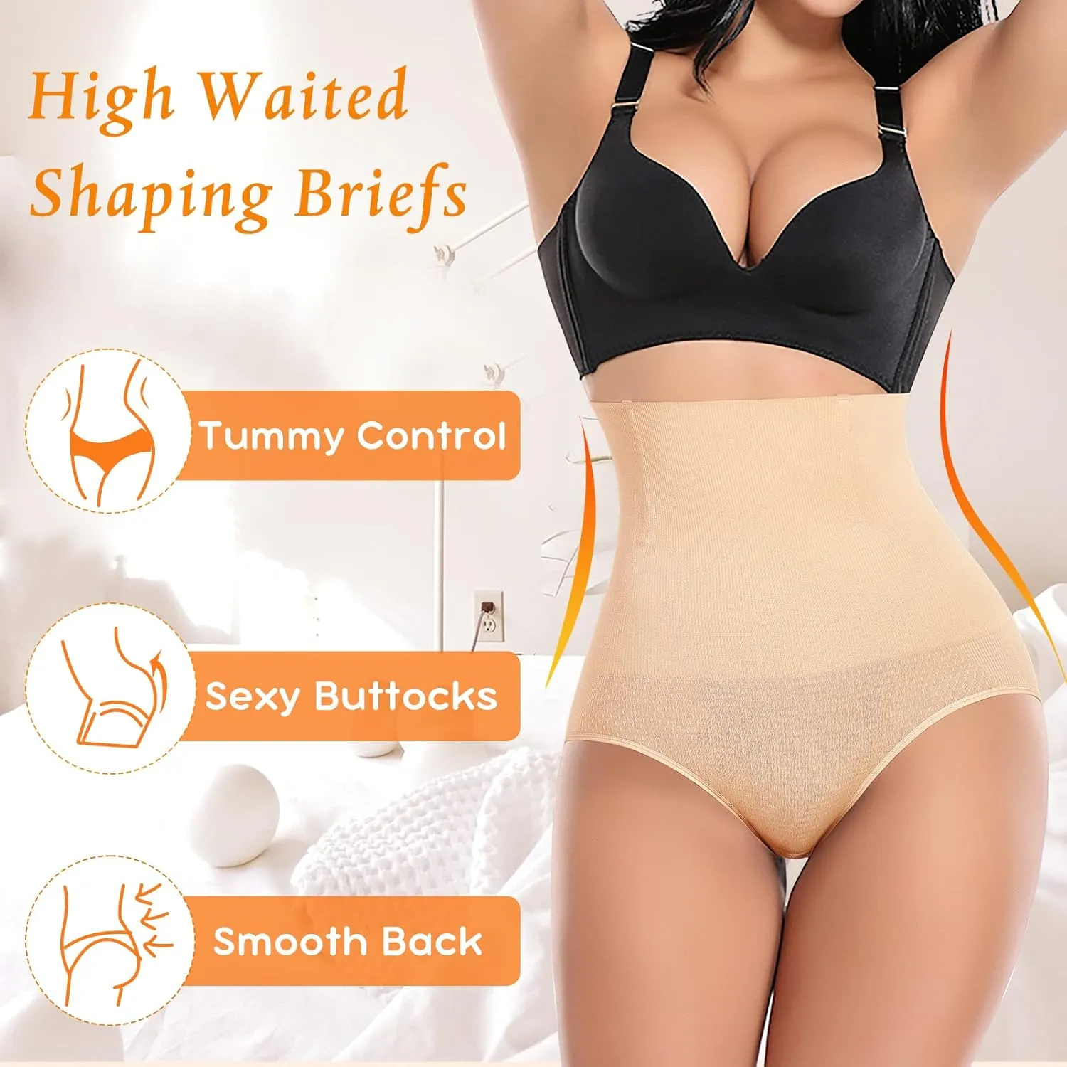 Tummy Control Shapewear Panties for Women High Waisted Body Shaper Slimming Shapewear Underwear Girdle Panty