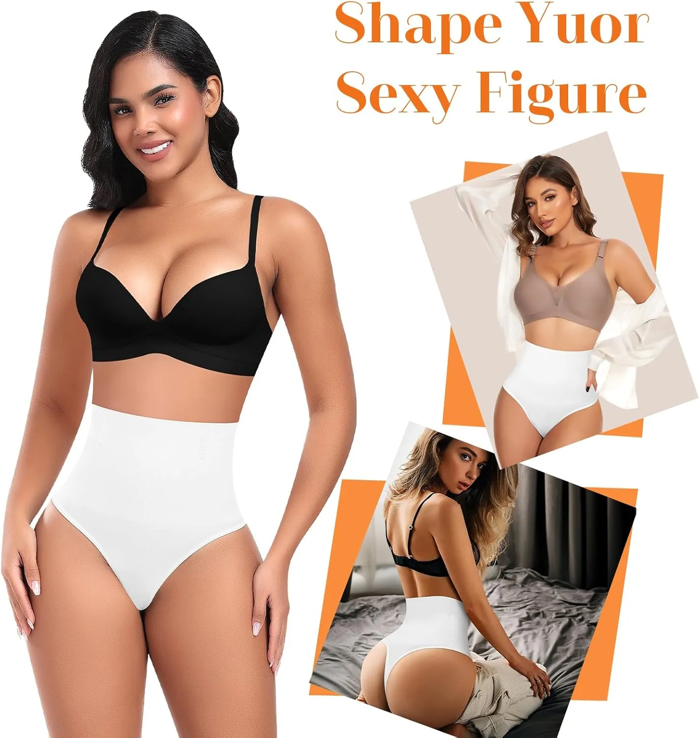 Tummy Control Thong Shapewear for Women High Waisted Body Shaper Panties Shaping Thong Girdle Underwear