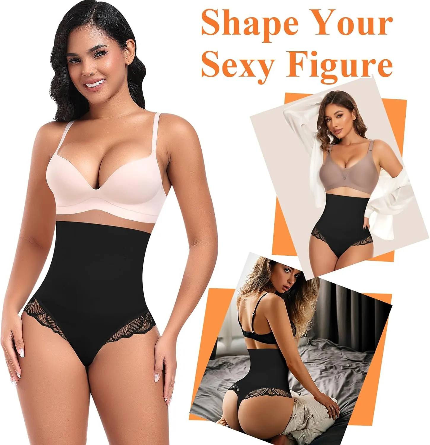 Tummy Control Thong Shapewear for Women High Waisted Body Shaper Panties Shaping Thong Girdle Underwear