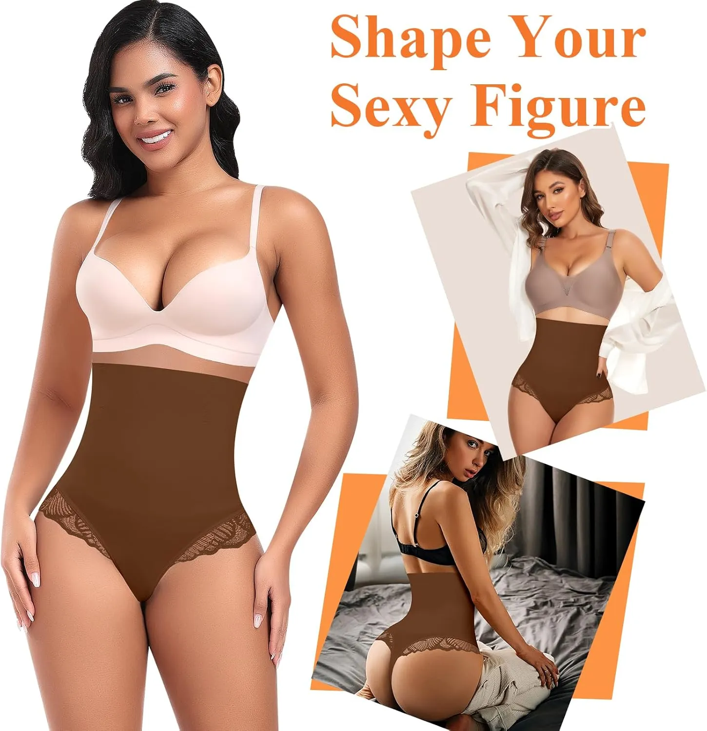 Tummy Control Thong Shapewear for Women High Waisted Body Shaper Panties Shaping Thong Girdle Underwear