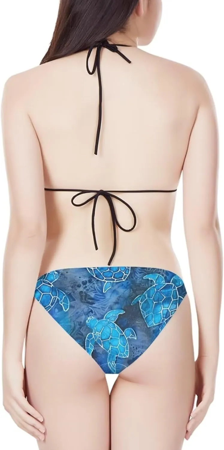 Two Piece Bikini for Women Swimwear Low Waisted Sexy Bathing Suit Push Up Triangle Swimsuit XS-2XL