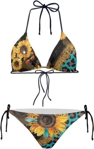 Two Piece Bikini for Women Swimwear Low Waisted Sexy Bathing Suit Push Up Triangle Swimsuit XS-2XL