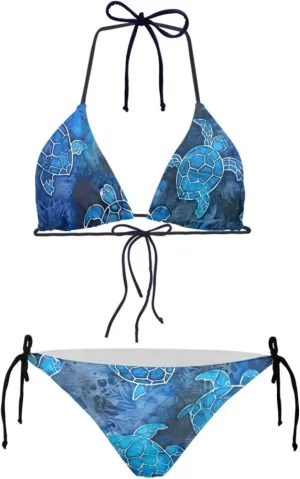 Two Piece Bikini for Women Swimwear Low Waisted Sexy Bathing Suit Push Up Triangle Swimsuit XS-2XL
