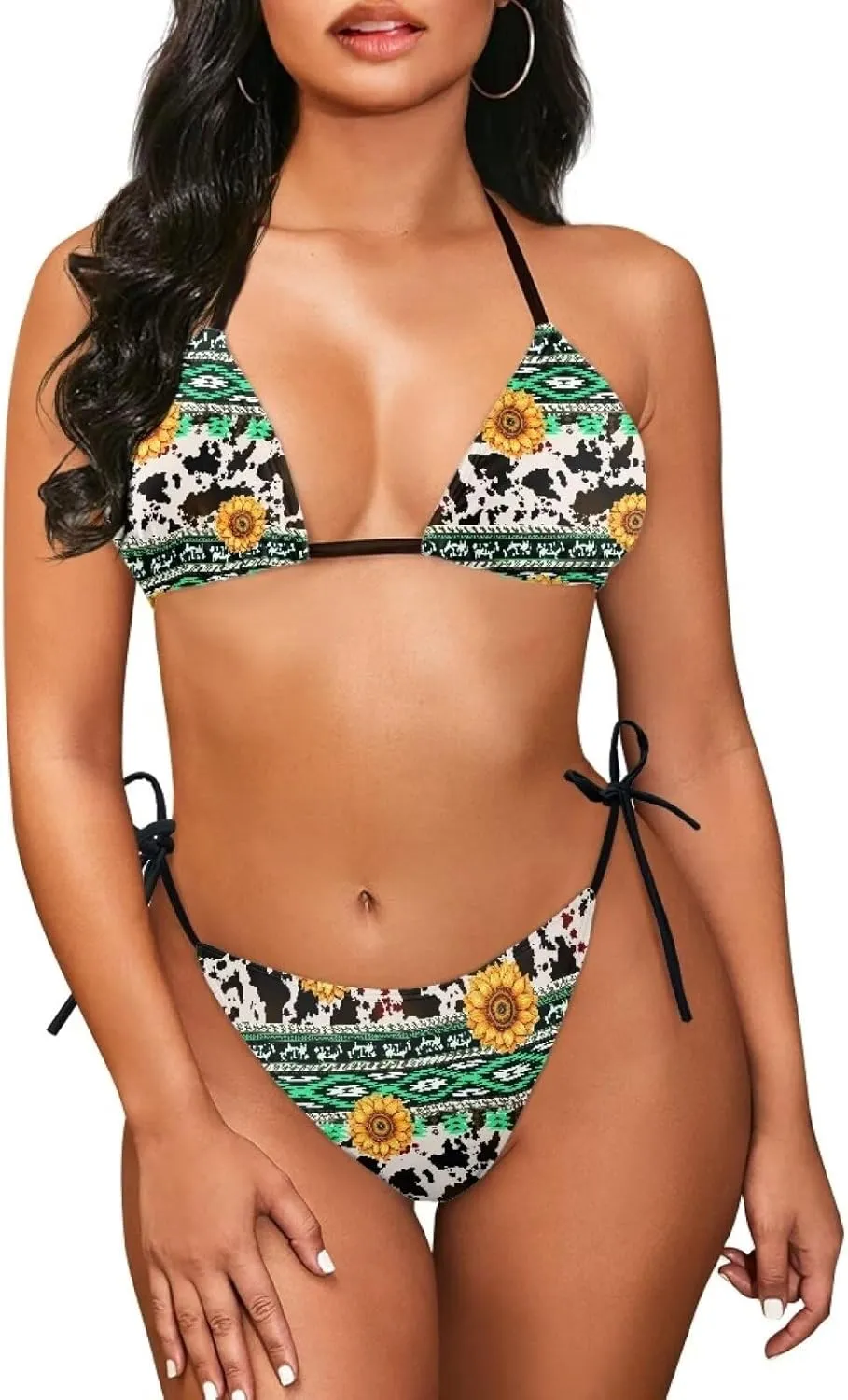 Two Piece Bikini for Women Swimwear Low Waisted Sexy Bathing Suit Push Up Triangle Swimsuit XS-2XL
