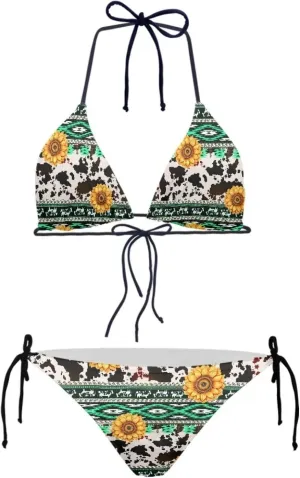 Two Piece Bikini for Women Swimwear Low Waisted Sexy Bathing Suit Push Up Triangle Swimsuit XS-2XL